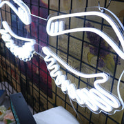 Charming Closing Eyes White Neon Sign