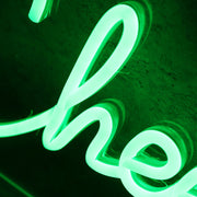 Cheer Leading Green Neon Sign