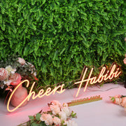 Cheers Habibi Red Neon Sign