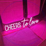 Cheers To Love Neon Sign