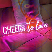 Cheers To Love Neon Sign