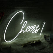 Cheers White LED Custom Neon Sign