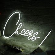 Cheers White LED Custom Neon Sign