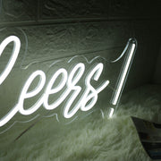 Cheers White LED Custom Neon Sign