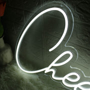 Cheers White LED Custom Neon Sign