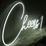 Cheers White LED Custom Neon Sign