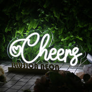 Cheers White Neon Sign