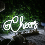 Cheers White Neon Sign