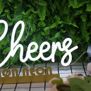 Cheers White Neon Sign