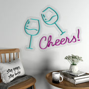 Cheers Wine Glass Neon Led Light