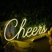 Cheers Yellow Custom Neon Sign