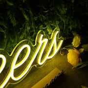 Cheers Yellow Custom Neon Sign