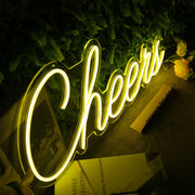 Cheers Yellow Custom Neon Sign