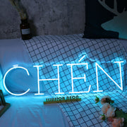 CHEN Blue Neon Sign