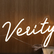 Chez Verity Yellow Neon Sign