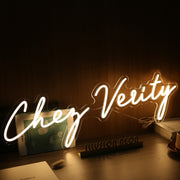 Chez Verity Yellow Neon Sign