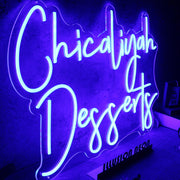 Chicaliyah Desserts Blue Neon Sign