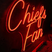 Chiefs Fan Red Neon Sign