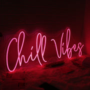 Chill Vibes Red Custom Neon Sign