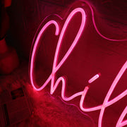 Chill Vibes Red Custom Neon Sign