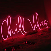 Chill Vibes Red Custom Neon Sign