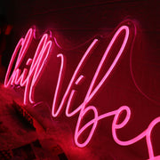 Chill Vibes Red Custom Neon Sign