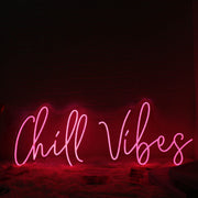 Chill Vibes Red Custom Neon Sign