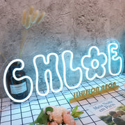 Chloe Blue Name Neon Sign