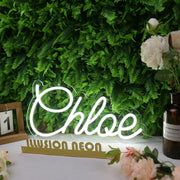 Chloe White Neon Sign