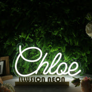 Chloe White Neon Sign