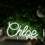 Chloe White Neon Sign