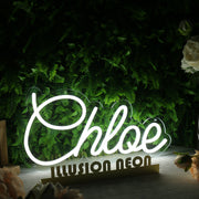 Chloe White Neon Sign