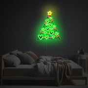 Christmas Heart Tree LED Neon Acrylic Artwork