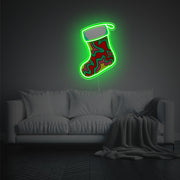 Christmas Socks LED Neon Acrylic Artwork