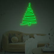 Christmas Tree Line LED Neon Sign