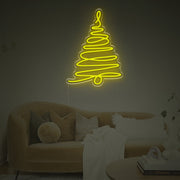 Christmas Tree Line LED Neon Sign