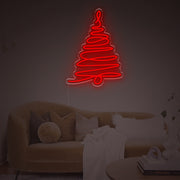 Christmas Tree Line LED Neon Sign