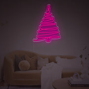 Christmas Tree Line LED Neon Sign