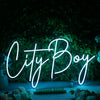 City Boy Blue Neon Sign