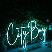 City Boy Blue Neon Sign