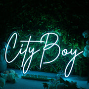 City Boy Blue Neon Sign