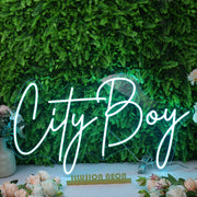 City Boy Blue Neon Sign