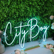 City Boy Blue Neon Sign