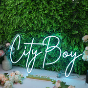 City Boy Blue Neon Sign