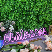 Clairaoke Purple Custom Neon Sign