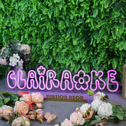 Clairaoke Purple Custom Neon Sign