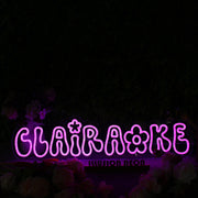 Clairaoke Purple Custom Neon Sign