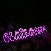 Clairaoke Purple Custom Neon Sign