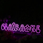 Clairaoke Purple Custom Neon Sign