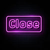 Close Neon Sign Pink Neon Light Wall Decor